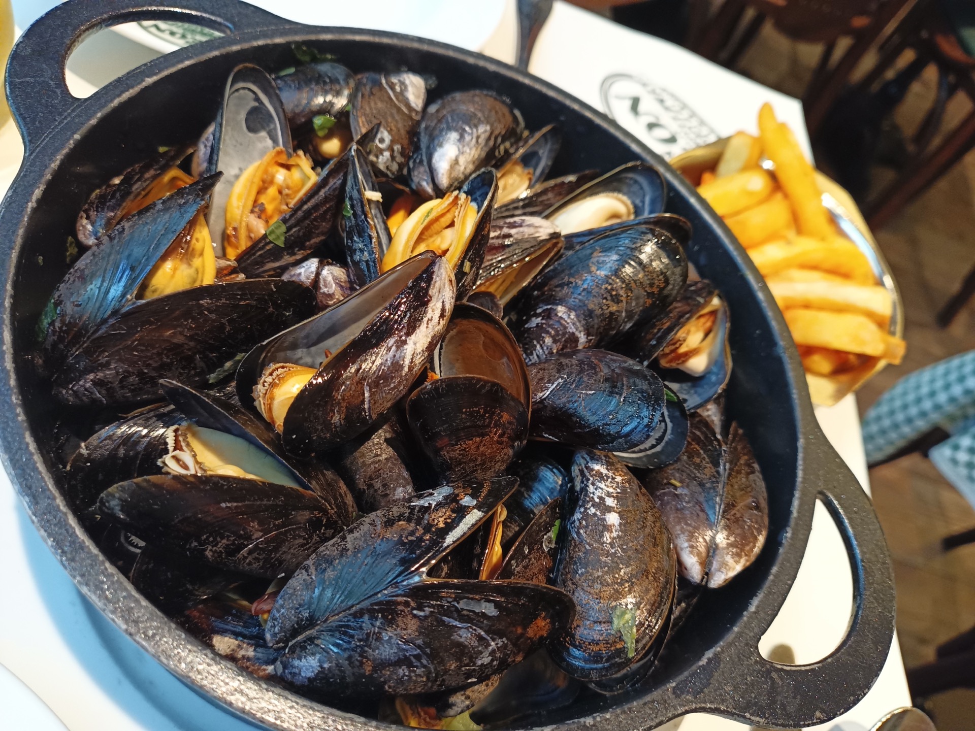 mussels and frites and Chez Leon