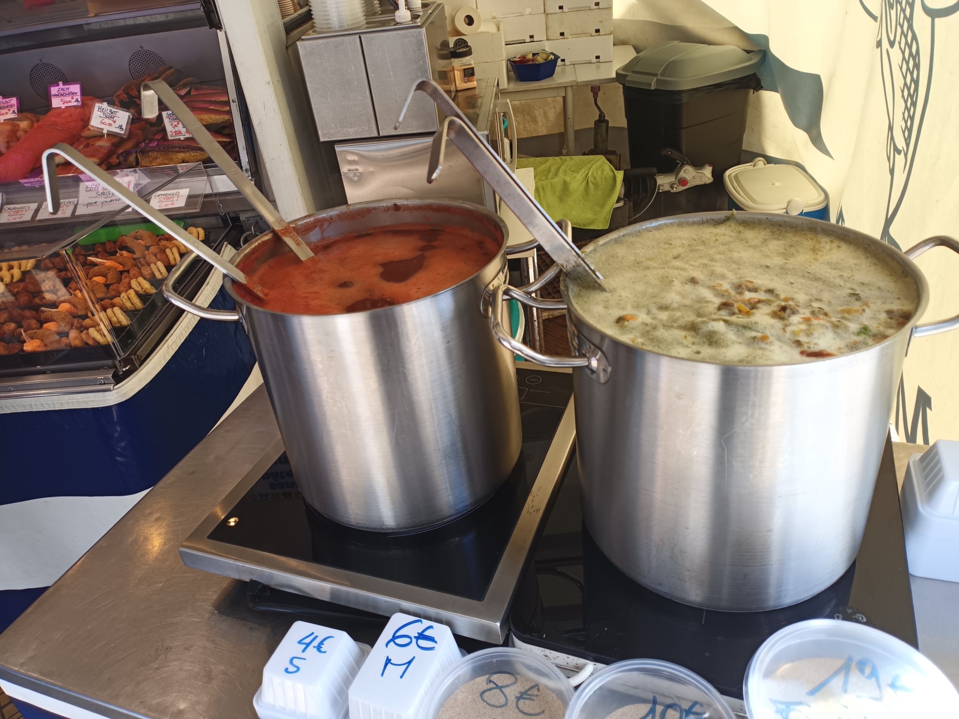 soup at one of the fish market stands